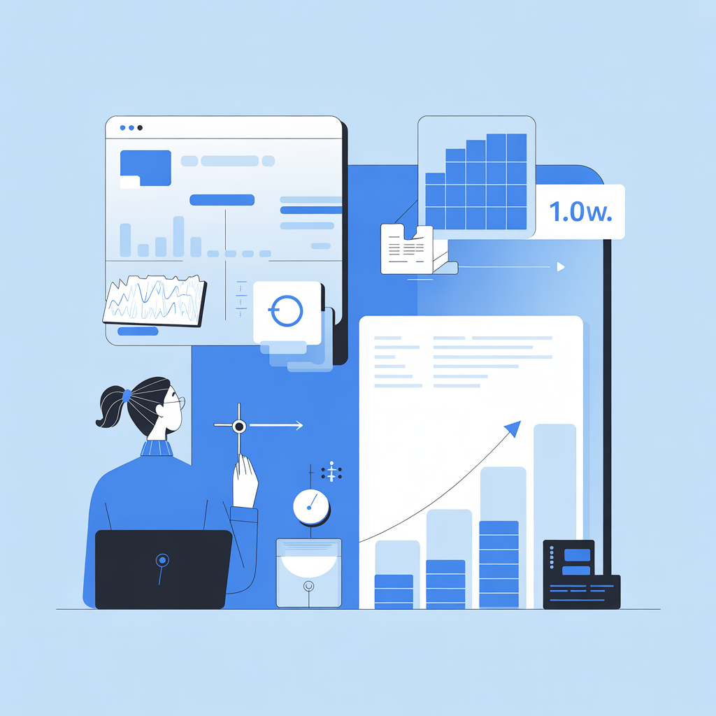 Person managing online bookkeeping with digital spreadsheets, symbolizing transition from manual to online accounting.